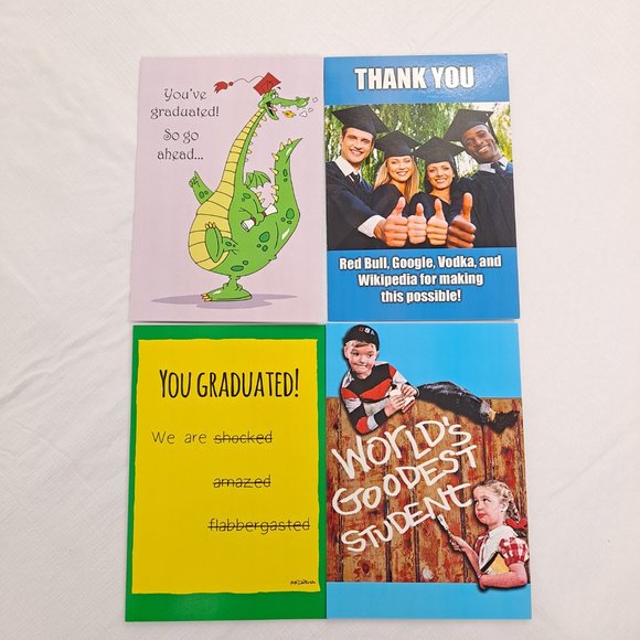 Graduation Greeting Cards 10 Pack 10 different cards with envelopes - Picture 6 of 7